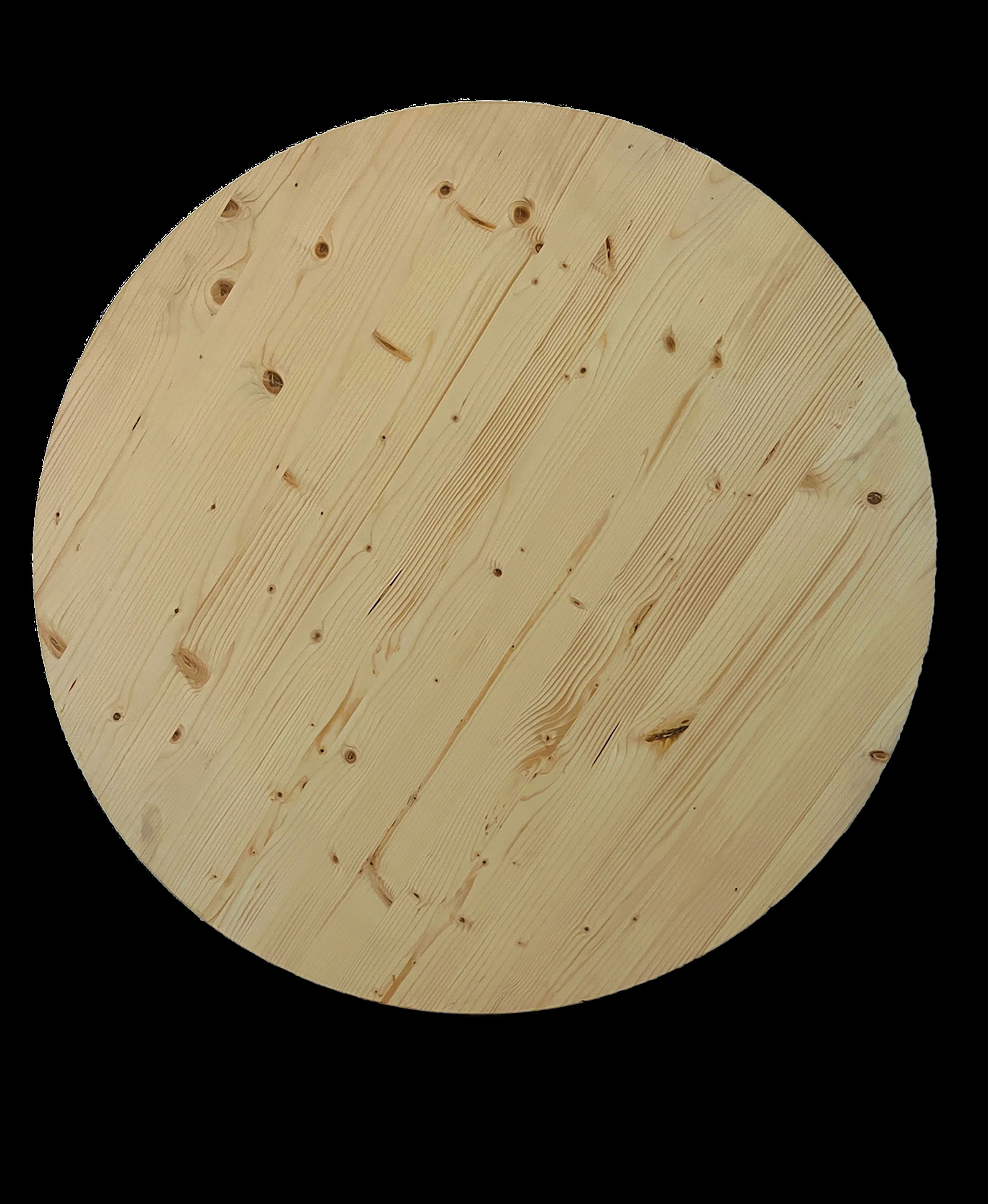 RUNDE TISCHPLATTE AUS FICHTENLEIMHOLZ